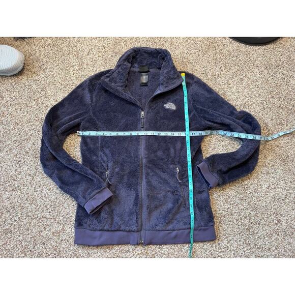 THE NORTH FACE WOMENS Zip up FLEECE, size womens Med. Fuzzy & Warm!! Dark Purple - Picture 3 of 13